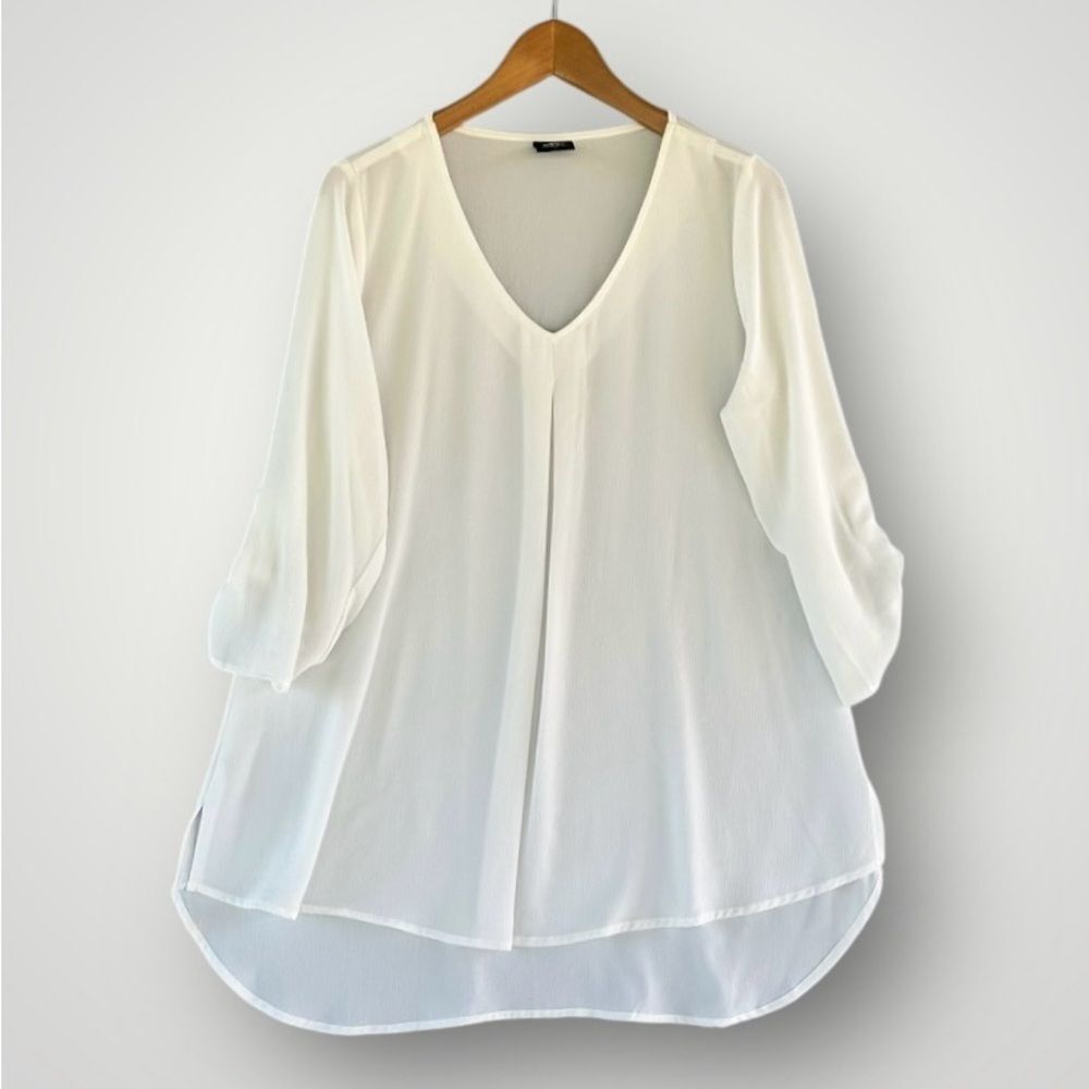 🎉5 for $45🎉 Bobeau top blouse shirt size L white